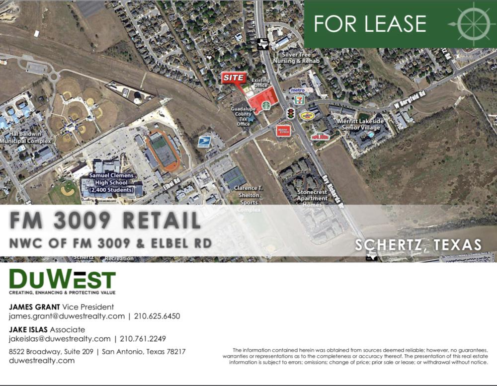 FM 3009 Retail — 917 FM3009, Schertz, TX, 78154