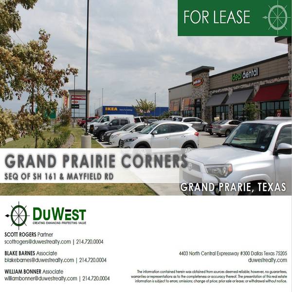 Grand Prairie Corners — SEQ of SH-161 & Mayfield Rd, Grand Prairie, TX, 75052