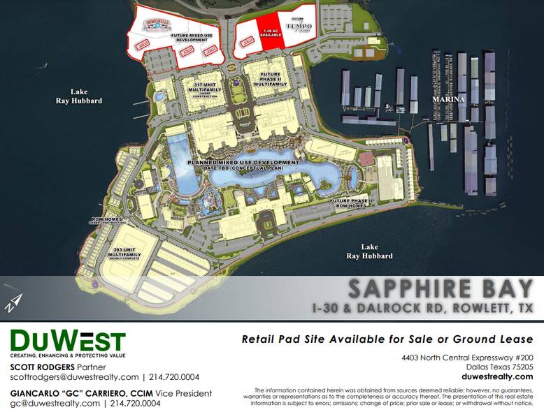 Sapphire Bay Mixed Use Development | Pad Site Available Fronting I30 & Dalrock — 600 Cooke Dr, Rowlett, TX, 75088 photo 5
