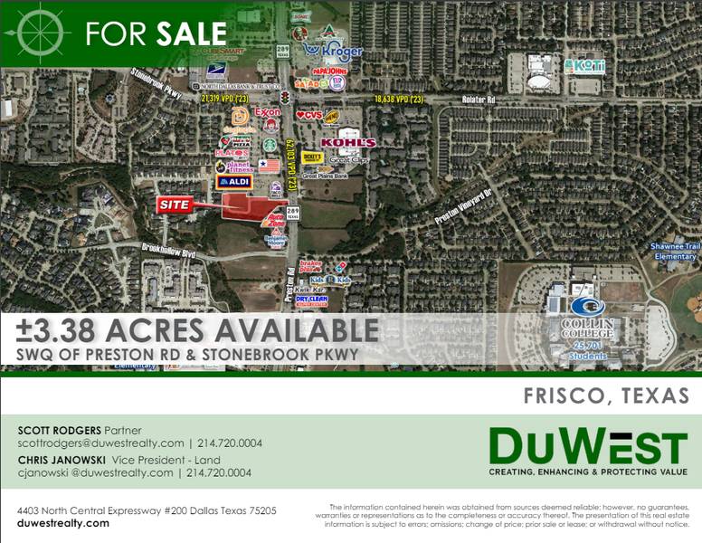 Preston Stonebrook Land — 6951 Preston Rd., Frisco, TX, 75034