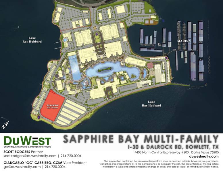 Sapphire Bay Multi-Family Opportunity | +/- 4.7 AC — 550 Winners Circle, Rockwall, TX, 75088