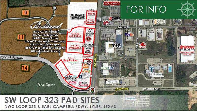 Bellwood Pad Sites | Tyler TX — 1873 South Southwest Loop 323, Tyler, TX, 75701