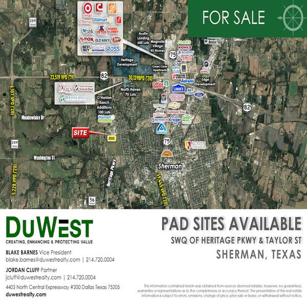 Sherman Hwy 1417 Pads — SWQ of Hwy 1417 & Taylor St, Sherman, TX
