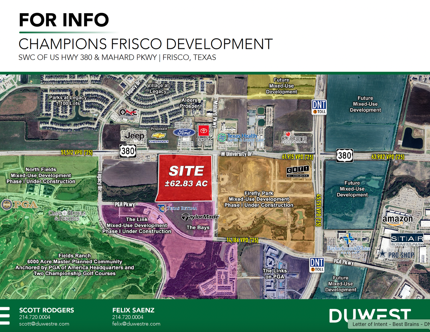 The Champions Frisco Development | SWC US 380 and Mahard Parkway — 2100 West University Drive, Frisco, TX, 75078