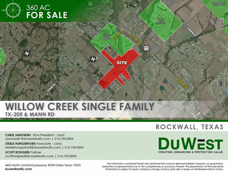 360 Acre Land Tract - Rockwall ISD — 2440 W Farm to Market Rd 550, Rockwall, TX