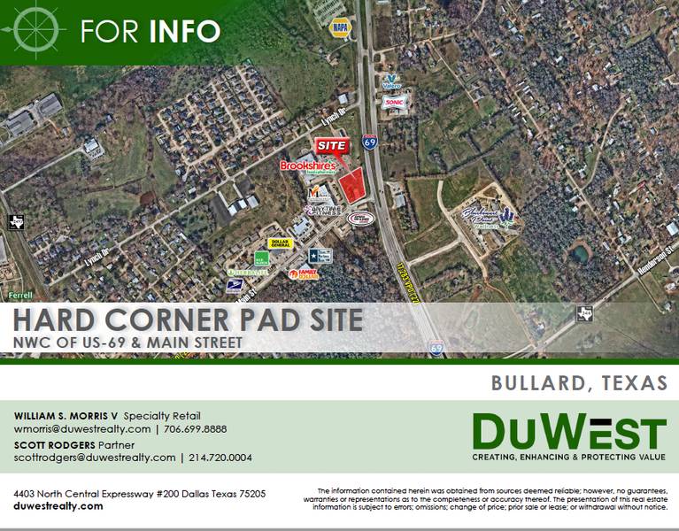NWC OF US-69 & MAIN STREET — NWC OF US-69 & MAIN STREET, Bullard, TX, 75757