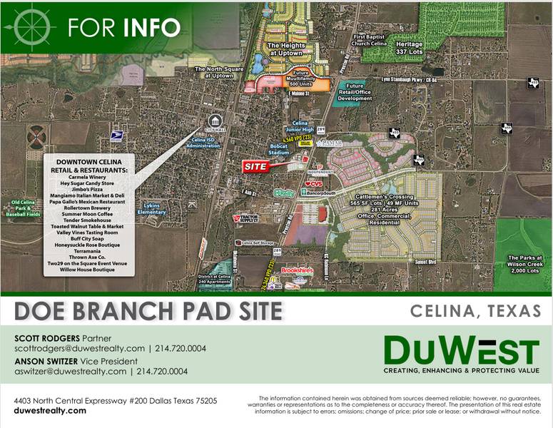 Doe Branch Pad Site — NWQ of Preston Rd & Elm St, Celina, TX, 75009