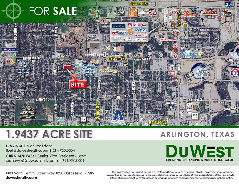 1.9 Acre Site on Magnolia St — 1006 Magnolia St, Arlington, TX, 76012
