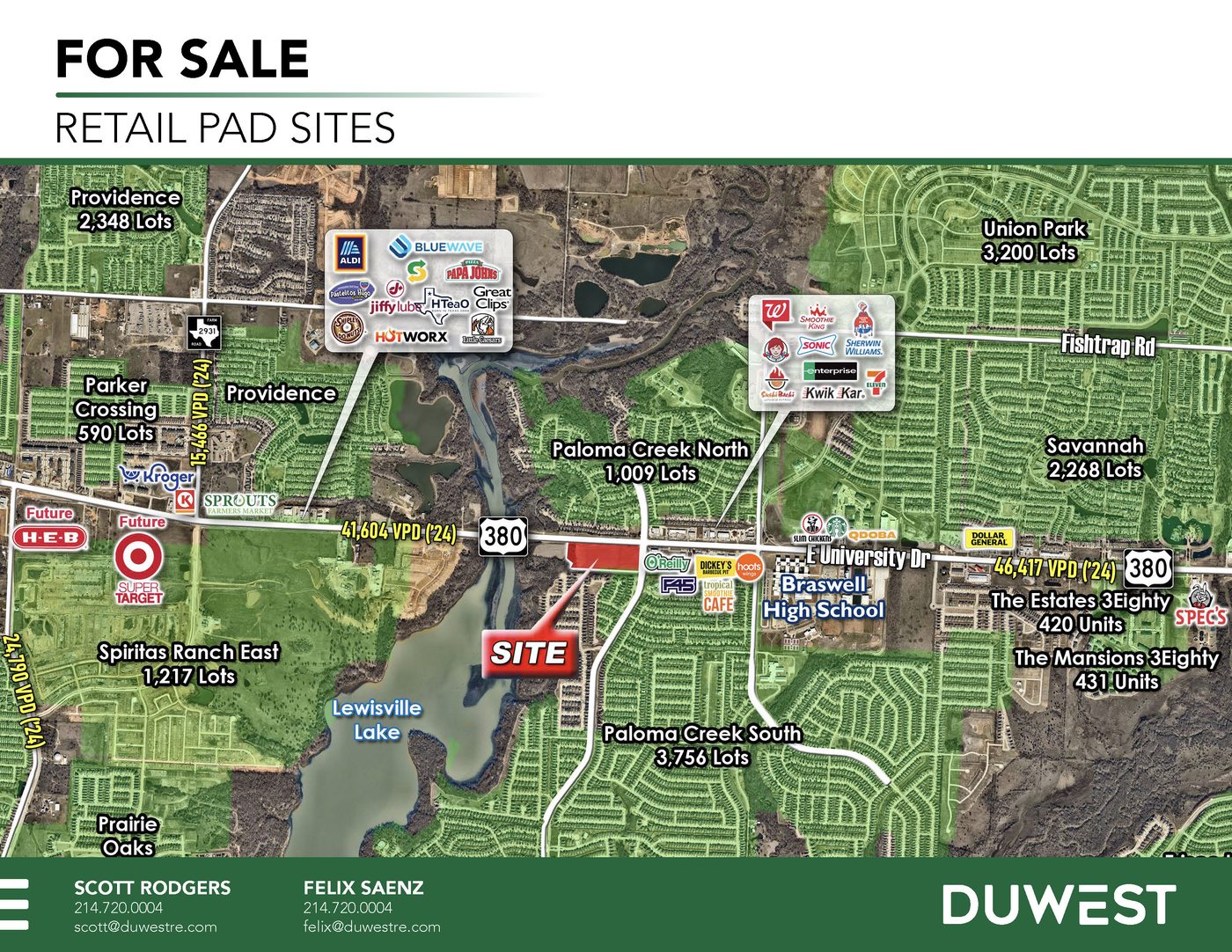 Pad Sites Available - SWC 380 & Paloma Creek - Little Elm — US Highway 380 East, Little Elm, TX, 75068