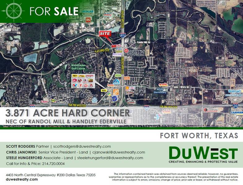 3.871 Acres For Sale - NEC of Randol Mill & Handley Ederville - Fort Worth — 6605 Randoll Mill Rd, Fort Worth, TX