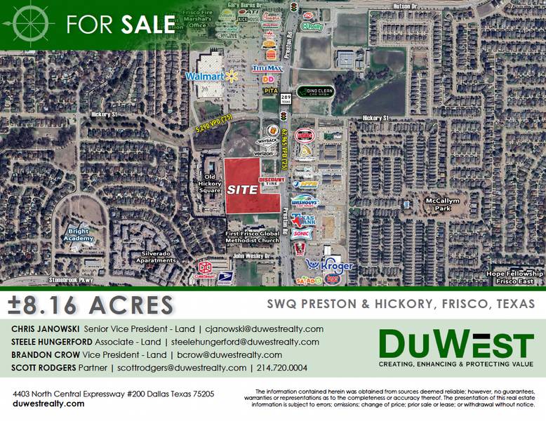 8.16 Acres on Preston Rd — 7659 Preston Rd, Frisco, TX