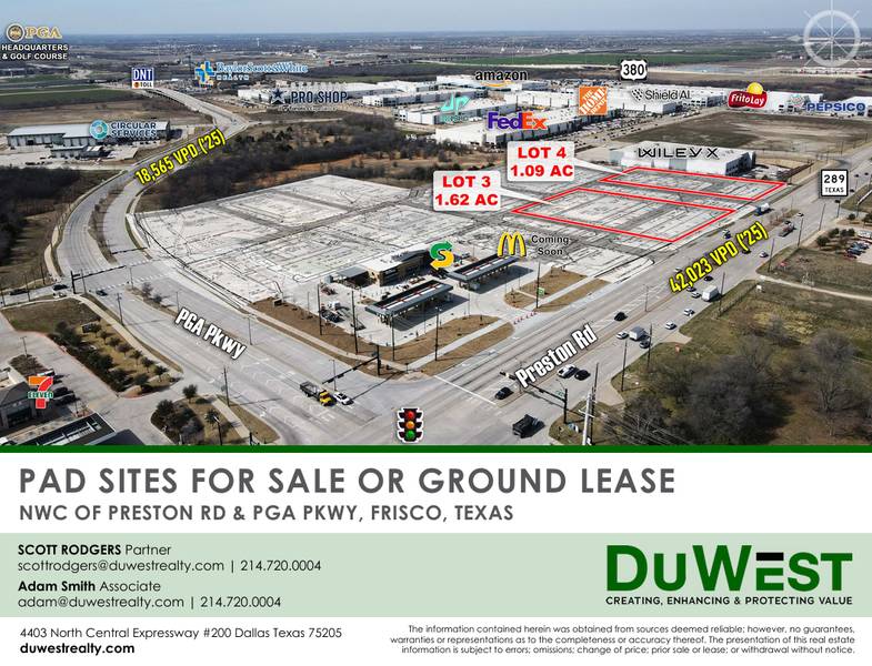 Pad Sites | NWC Preston & PGA Pkwy — 15425 Preston Road, Frisco, TX, 75033