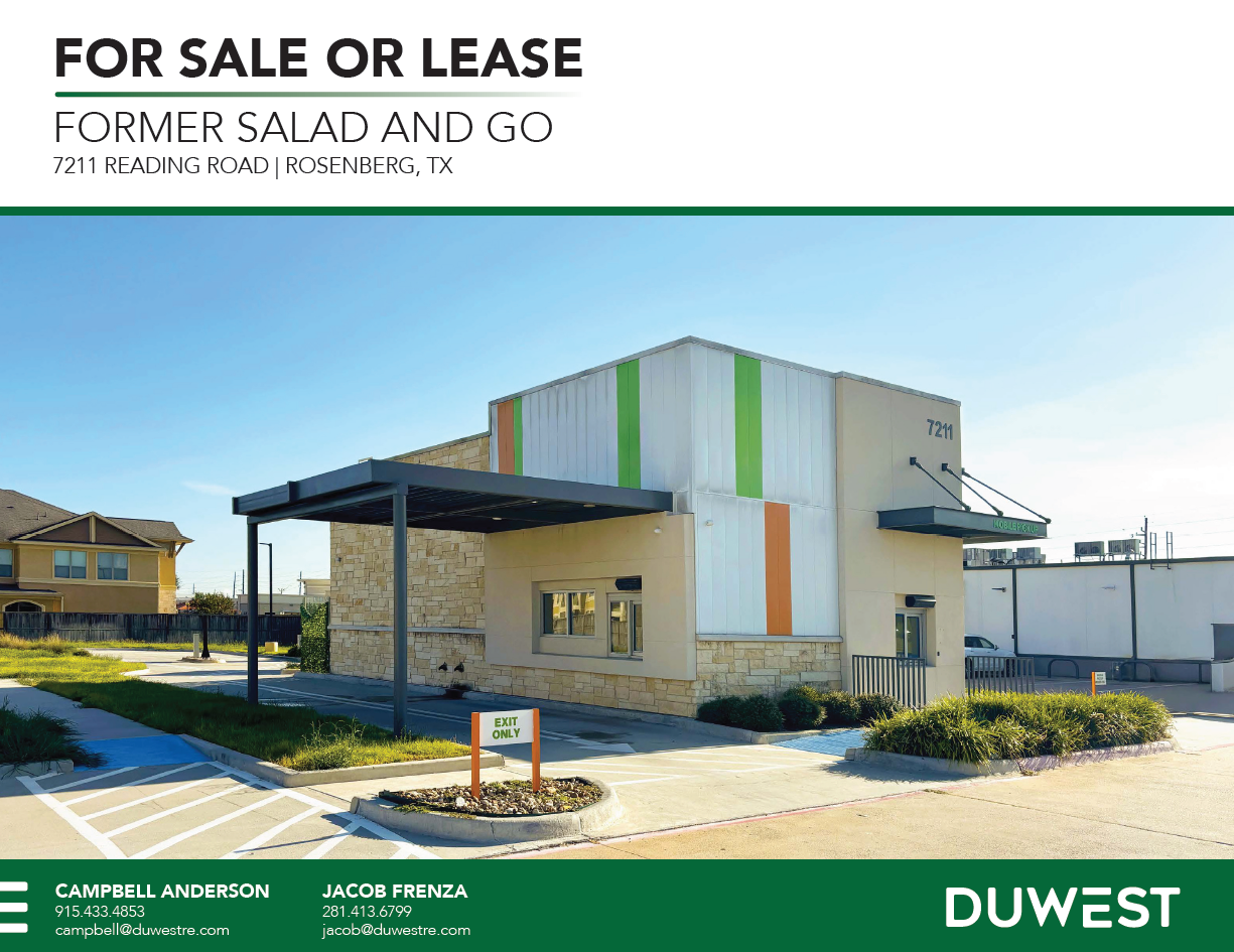 Former Salad and Go | Rosenberg, TX — 7211 Reading Road, Rosenberg, TX, 77469