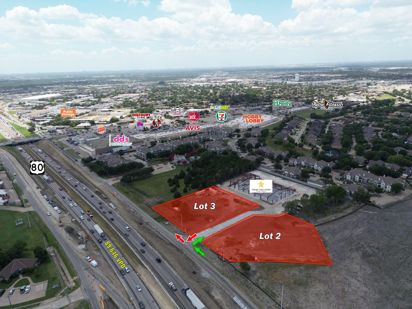 Highway 80 Frontage Pad Sites — 901 US-80, Mesquite, TX, 75150