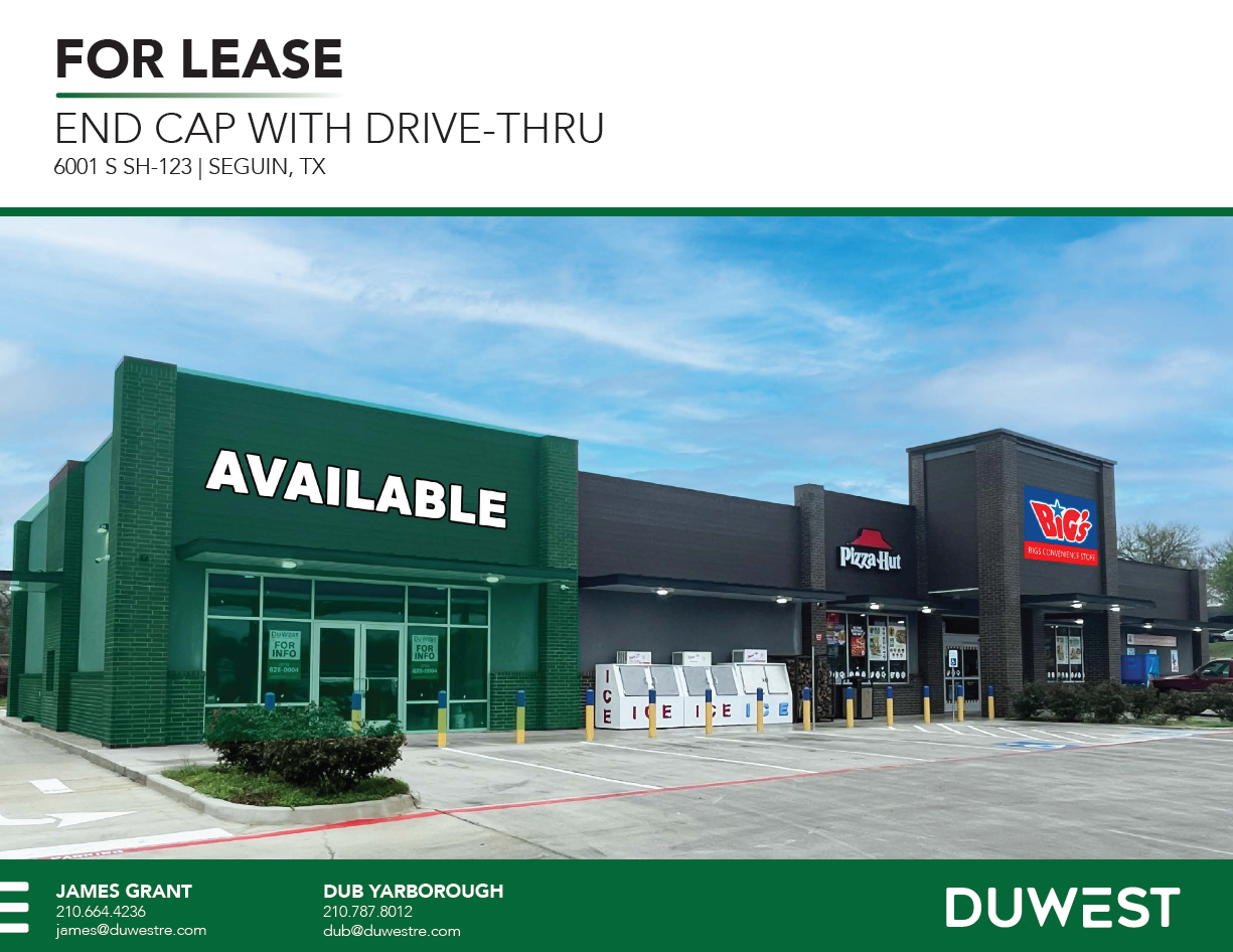 End Cap With Drive-Thru | Seguin, TX — 6001 S SH-123, Seguin, TX, 78155