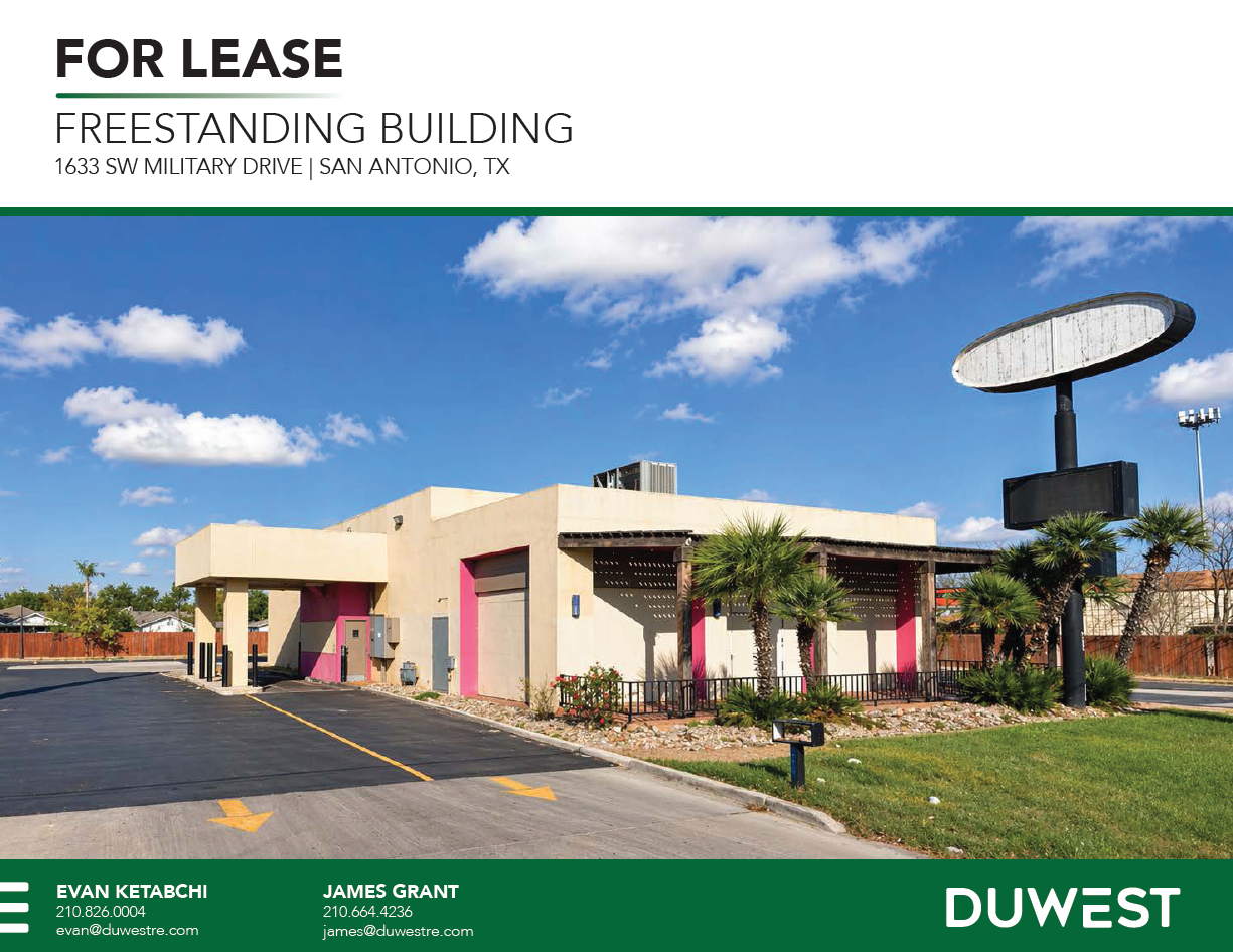 Freestanding Building With Drive-Thru | San Antonio, TX — 1633 SW Military Dr, San Antonio, TX, 78221