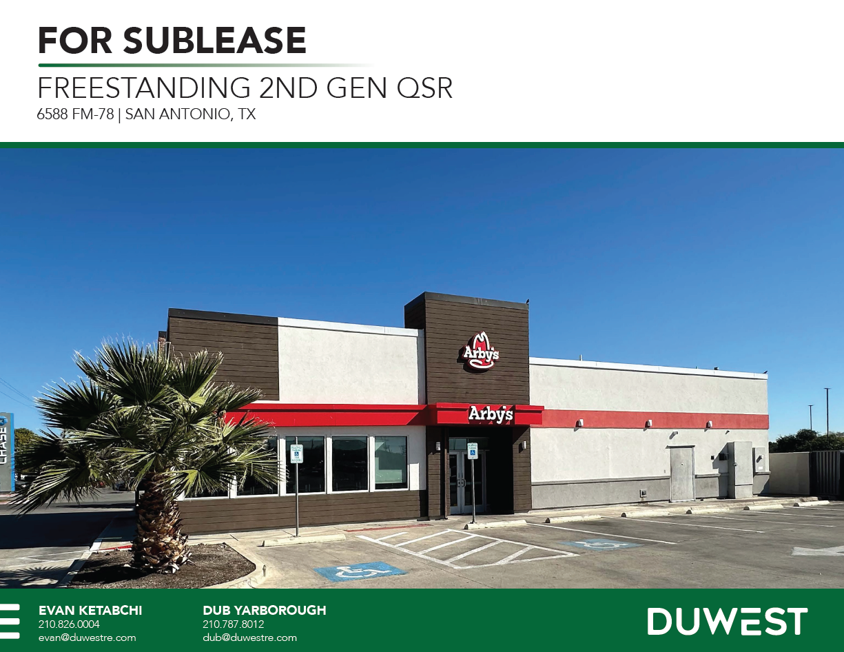 Freestanding 2nd Gen QSR w/ Drive-Thru - San Antonio, TX — 6588 FM-78, San Antonio, TX, 78233