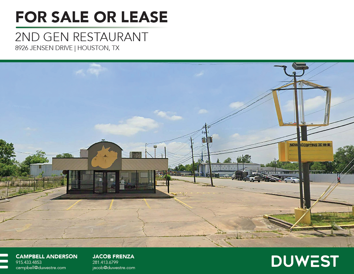 2nd Gen Restaurant For Sale or Lease | Houston, TX — 8926 Jensen Drive, Houston, TX, 77093