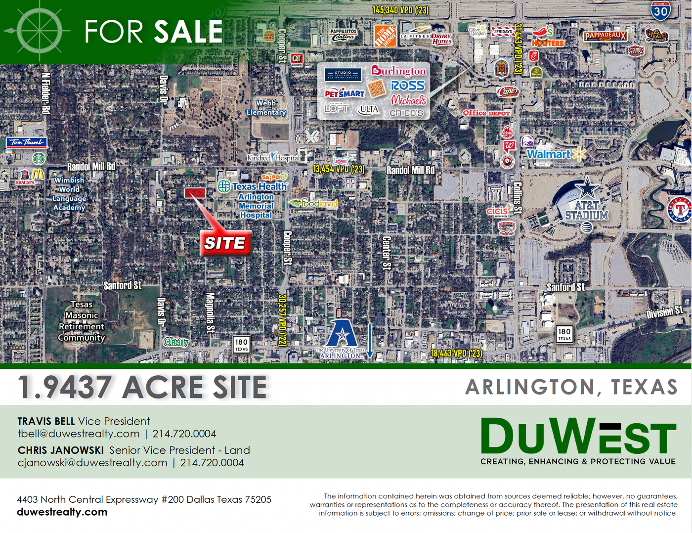 1.94 Acres in Arlington, TX — 1006 Magnolia Street, Arlington, TX, 76012