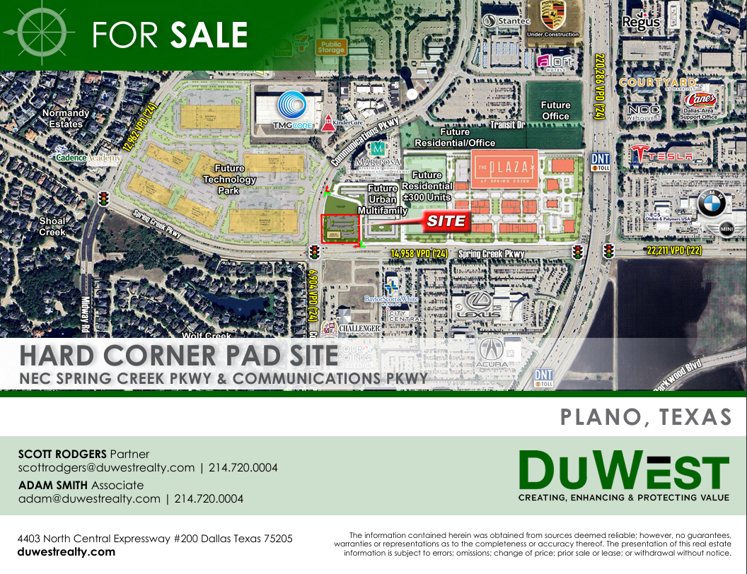 1.82 AC Pad Site | West Plano — NEC W Spring Creek Pkwy & Communications Pkwy, Plano, TX, 75024
