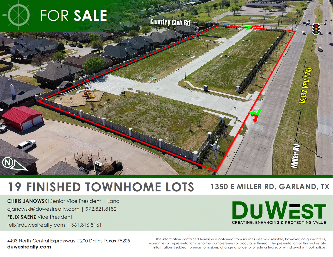 19 Finished Townhome Lots - Garland, TX — 1350 East Miller Road, Garland, TX, 75041