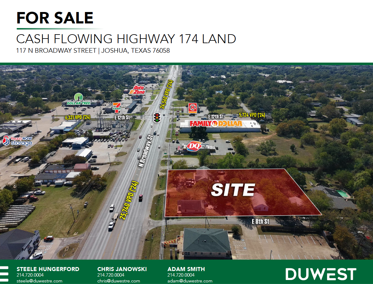 Cash Flowing Hwy 174 Land - Joshua, TX — 121 North Broadway Street, Joshua, TX, 76058