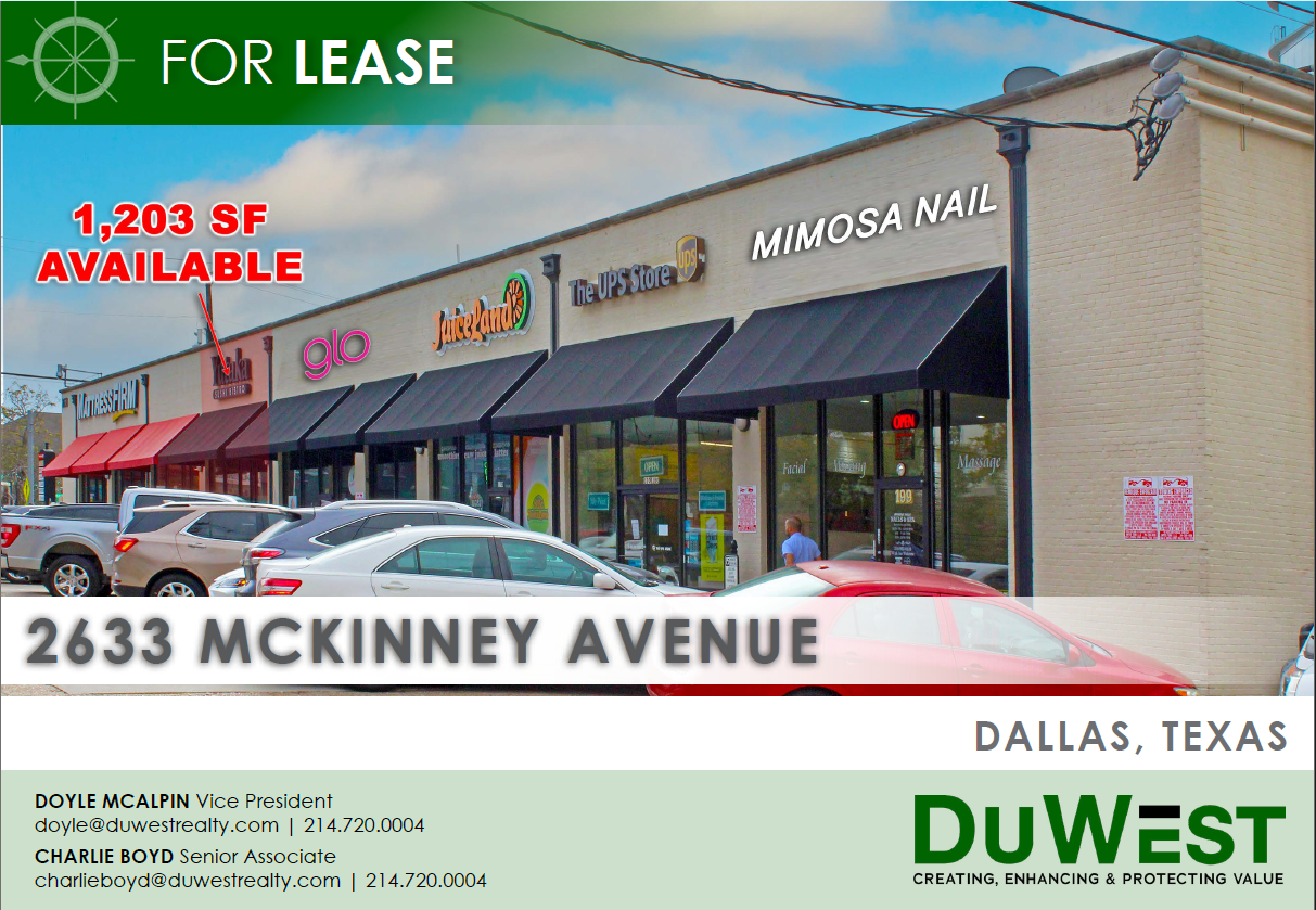 2633 McKinney Ave - 2nd Gen Restaurant Available — 2633 Mckinney Avenue, Dallas, TX, 75204