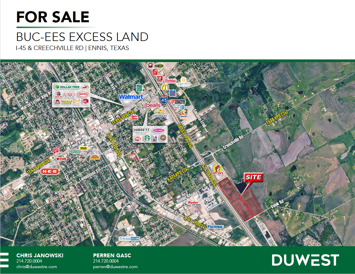 48.67 AC | SEC I-45 & Creechville Rd — South Interstate 45, Ennis, TX, 75119